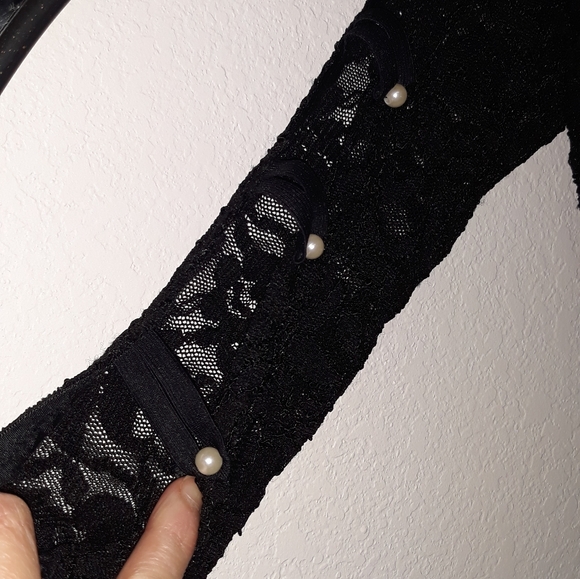 🌼 Imitation Pearl & Lace Bodycon Dress - Picture 5 of 5